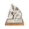 White marble sculpture - The kiss. 19th century.