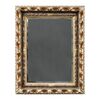 Liberty mirror in carved and gilded wood. Italy, 20th century.