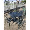 Cast iron table and chairs