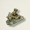 
Scultura in Bronzo su Base in Marmo Verde – Stile Napoleone III