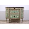 Half-moon chest of drawers in lacquered wood, Piedmont, 18th century