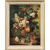 Italian painter (19th-20th century) - Still life with vase of flowers.