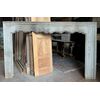chl154 - lacquered wood fireplace, eighteenth century, measure cm l 261 xh 161     