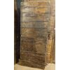 ptcr476 - rustic door in walnut and chestnut, ep. &#39;800, meas. cm l 80 xh 191     