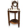 ARM254 - Wooden toilet, 19th century, from Piedmont, dimensions cm W 60 x H 125 x D 49