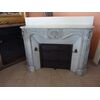 WHITE CARRARA FIREPLACE CARVED IN LOUIS XV STYLE, FRANCE