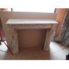 WHITE CARRARA FIREPLACE WITH NEO-CLASSICAL FRENCH STREAKS cm L120xP35xH105