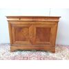 Restored 19th-century walnut sideboard with two doors and three drawers, cm L150xP54xH103