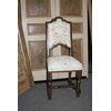 Walnut upholstered chair
