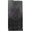 ptir250 porta rustica nera decorata mis.  h190 x larg. 88cm