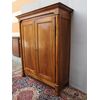 SMALL WALNUT WARDROBE WITH TWO DOORS, FRENCH EMPIRE STYLE, 19TH CENTURY, L146xW53xH195 cm