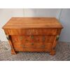 Empire style walnut veneered chest of drawers, France, cm L 123x62xH92