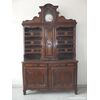 TWO-DOOR HUTCH WITH RAISED BACK AND PROVENCAL STYLE CLOCK (DRESSER)