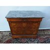 SMALL RESTORED LOUIS PHILIPPE WALNUT BURL CHEST OF DRAWERS
