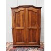Restored Piedmontese walnut wardrobe with two doors, early 1800s, dimensions L125xP51xH188 cm.