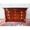 CASSETTONE STILE IMPERO LASTRONATO IN NOCE RESTAURATO cm L131xP60xH89