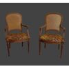 Antique armchairs in walnut, antique furniture