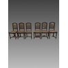 Six chairs in walnut, Louis XVI