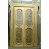 Porta dipinta a due ante con cornice fratinata
