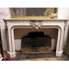 chm425 800 marble fireplace with brass profiles, mission style. max 178 cm xh 112, prof. 43 cm -