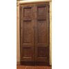 ptci358 portoncino in noce con decori intagliati, mis. cm 96 x 211 x 6,5 epoca metà '800