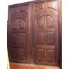 pts457 coppia di porte barocche in noce pannellate