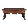 Large walnut desk in solid walnut. Northern Italy, late 16th century.