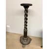 Antique neo-renaissance walnut column, carved in 1920, 122x28cm