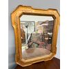 Antique mid-19th century tray mirror, gold leaf with engraved detailing, 63x53cm