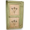 PTL367 - No. 2 Lacquered wooden doors with frame, 18th century, opening cm W 96 x H 202