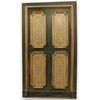 PTL501 - Lacquered double-leaf door with frame, 18th century, clear opening dimensions cm W 100 x H 212