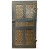 PTL429 - Lacquered door with painted panels, 17th century, dimensions cm W 106 x H 204