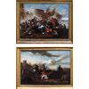 Neapolitan school of the 17th century, Battle scenes between Christians and Turks