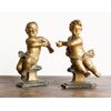 Coppia di putti in legno dorato e laccato – Lombardia, fine XVII secolo