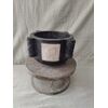 Interessante mortaio in marmo nero marquina - H 13 cm