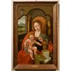 Madonna in trono con Bambino, Maestro del Pappagallo (Anversa, primi del XVI secolo), seguace