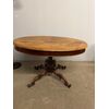 Antique oval table in solid walnut L.Filippo XIX, 76x72