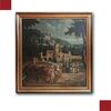 DIPINTO PAESAGGIO CON FIGURE FINE XVIII SECOLO