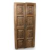 PTS304 - No. 2 similar walnut wood doors, 18th century, dimensions cm W 96 x H 204 x D 3.5