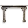 CHM513 - Fireplace in gray Bardiglio marble, 18th century, dimensions cm L 190 x H 122 x D 34