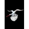 Glass sculpture depicting a stork in flight. Murano.