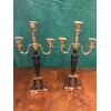 Coppia di candelabri in bronzo