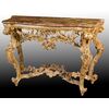 Carved and gilded carved wooden console, Genoa, mid-18th century