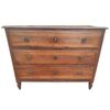 Rare and important Louis XVI chest of drawers from Parma in walnut