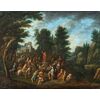 Flemish master active in Italy (17th century) - Sermon of St. John the Baptist in a landscape.