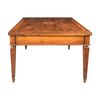 Extendable inlaid wood dining table. Piacenza, second half of the 18th century.