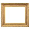 Carved and gilded wooden frame with pastiglia reliefs. Italy, late 19th century.