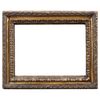 Carved and mecca-gilded wooden frame. Rome, late 17th century.