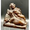 Scultura in Legno Scolpito - Putto con Cane Epoca: XIX secolo