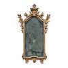Carved and gilded wooden mirror. Northern Italy, 18th century.